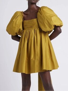 aje chateau mini dress Aje Chateau Cut Out Mini Dress in Sky Blue